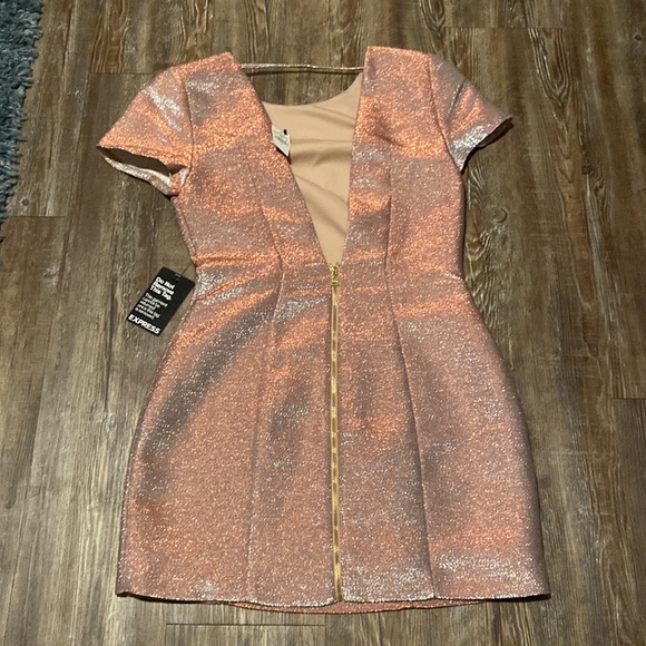 Rose Gold Cocktail Dress - Picture 2 of 2